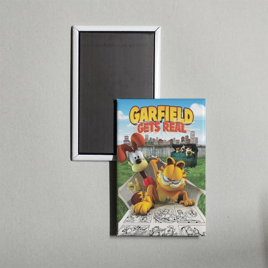 Garfield Gets Real Mini Movie Fridge Magnet