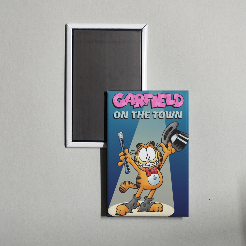Garfield on the Town Mini Movie Fridge Magnet