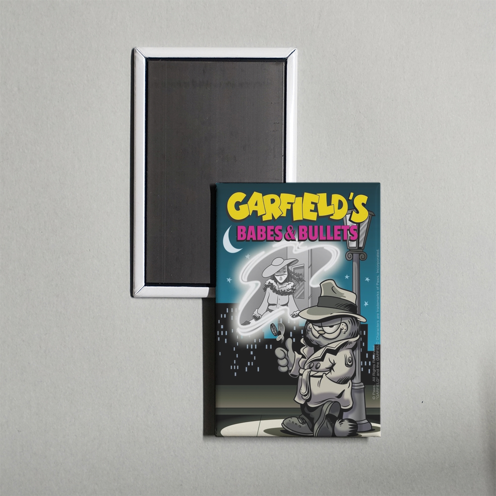 Garfield's Babes and Bullets Mini Movie Fridge Magnet