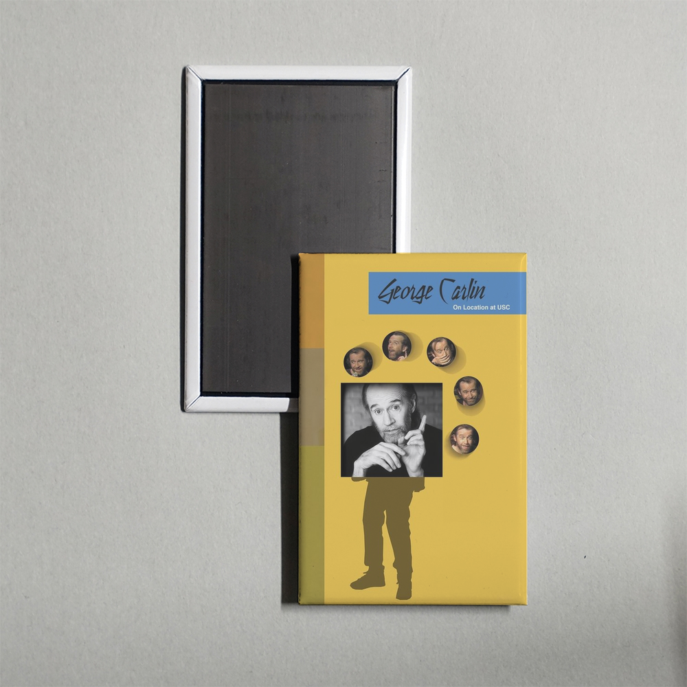 George Carlin On Location at USC Mini Movie Fridge Magnet