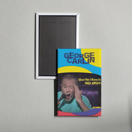 George Carlin What Am I Doing in New Jersey Mini Movie Fridge Magnet