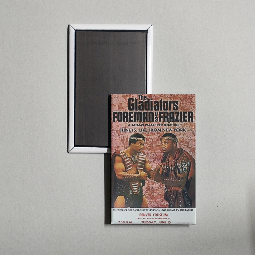 George Foreman vs Joe Frazier II Mini Movie Fridge Magnet