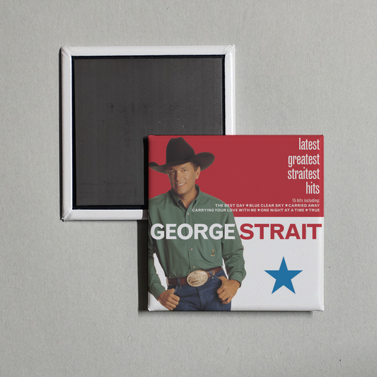 George Strait - Latest Greatest Straitest Hits Album Cover Fridge Magnet