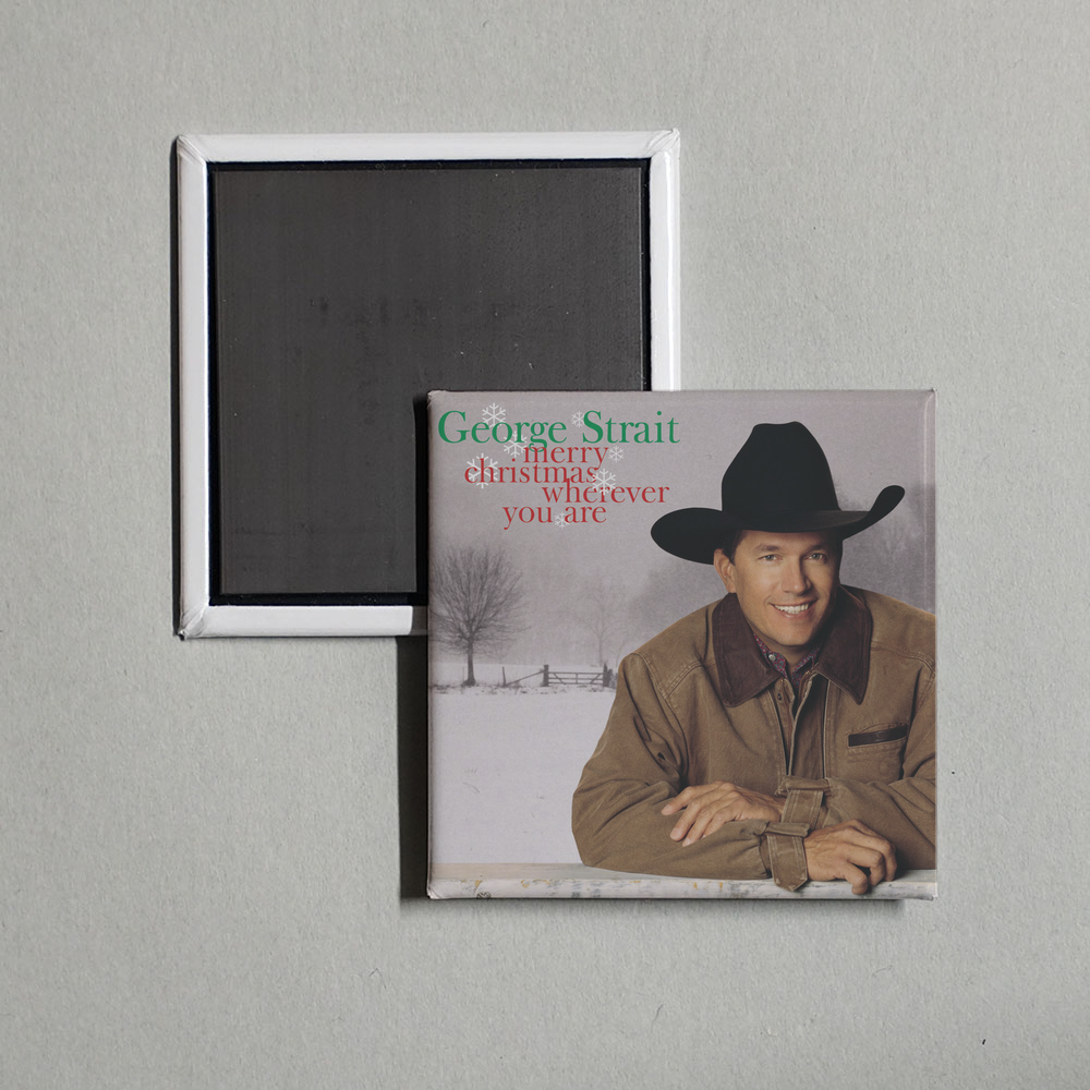 George Strait - Merry Christmas Wherever You Are Album Cover Fridge Magnet