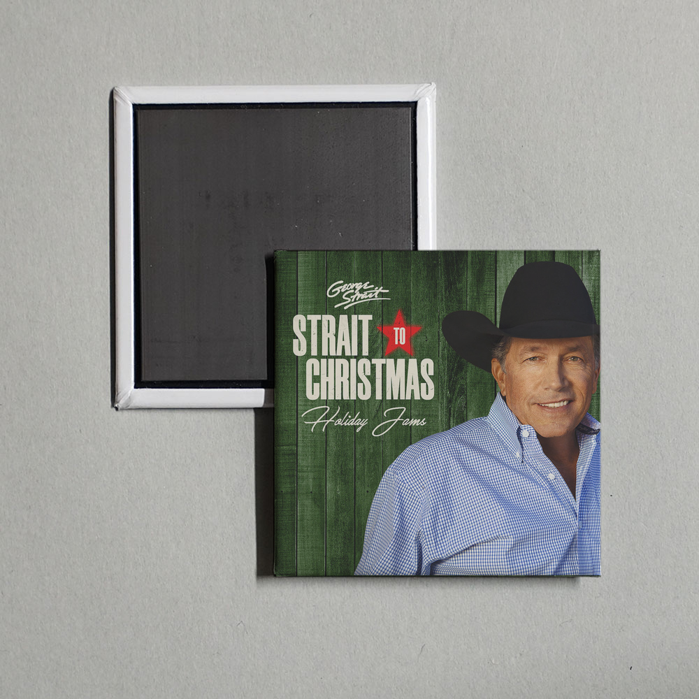 George Strait - Strait to Christmas Holiday Jams Album Cover Fridge Magnet