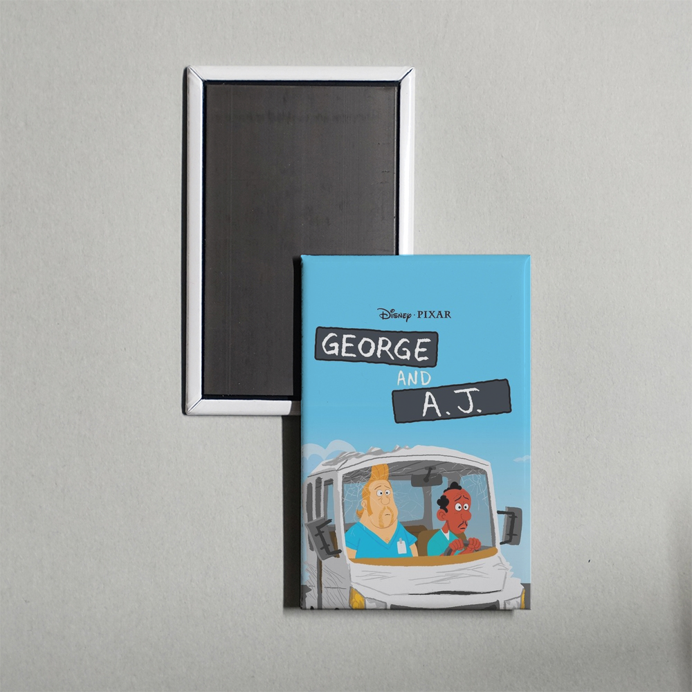 George and A.J. Mini Movie Fridge Magnet