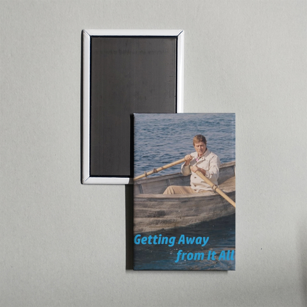 Getting Away from It All Mini Movie Fridge Magnet