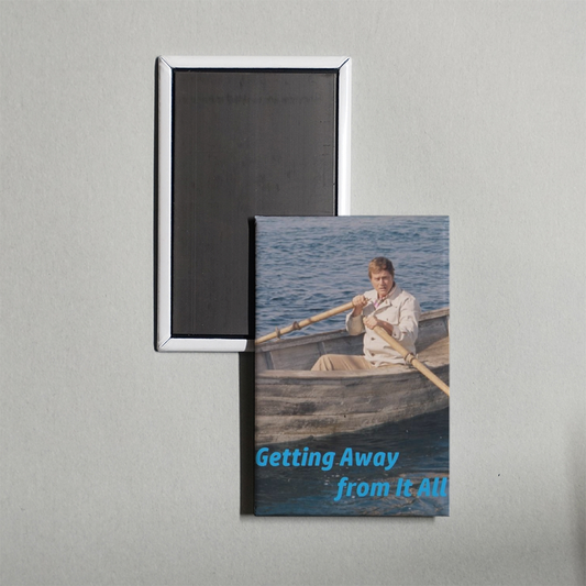 Getting Away from It All Mini Movie Fridge Magnet