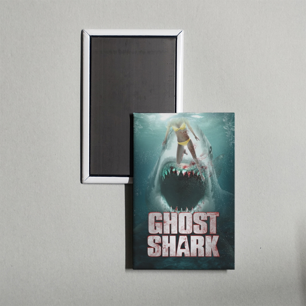 Ghost Shark Mini Movie Fridge Magnet