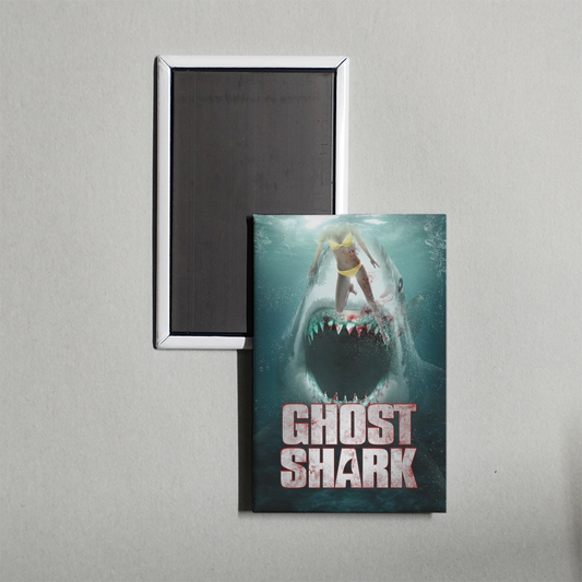 Ghost Shark Mini Movie Fridge Magnet
