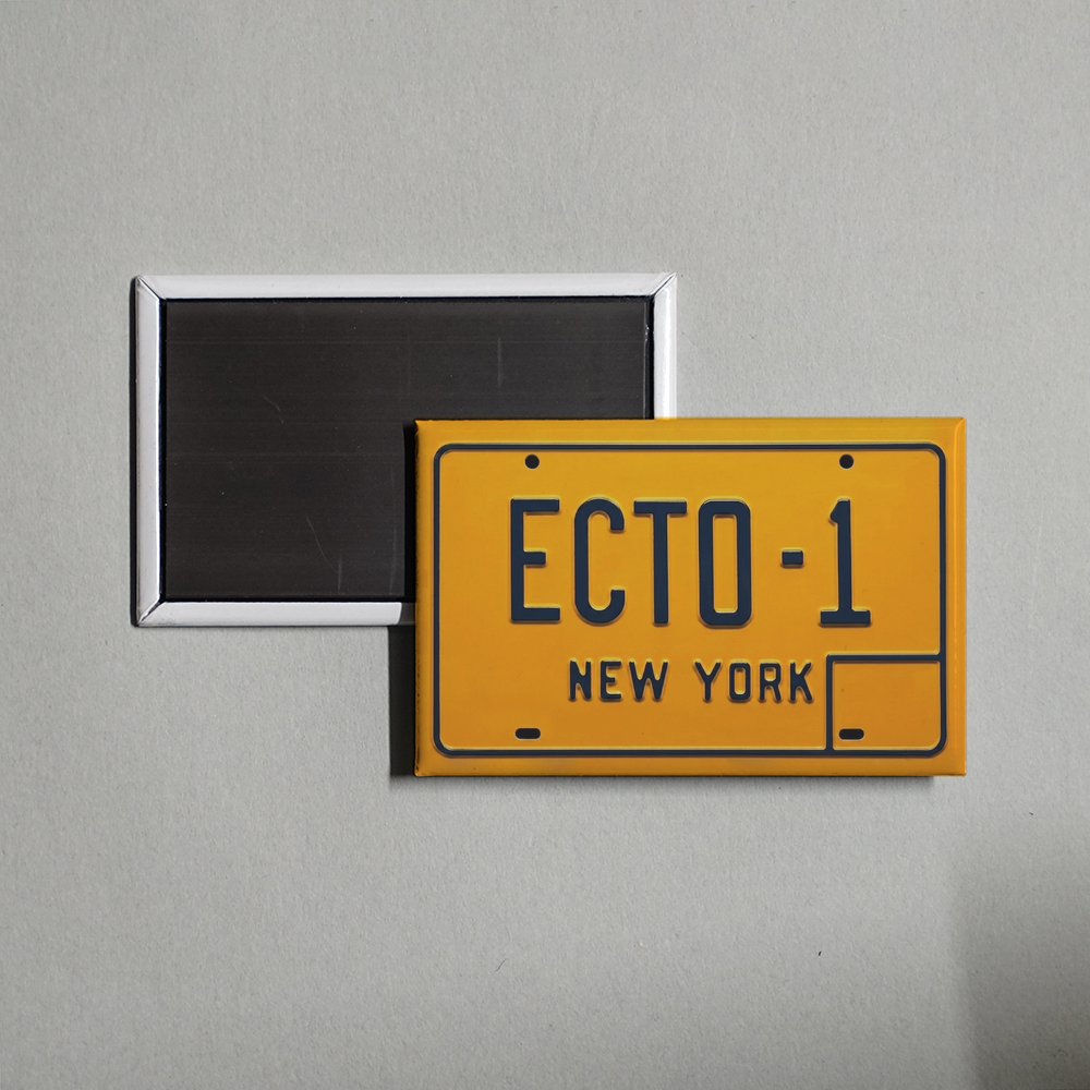 Ghostbusters ECTO-1 License Plate Fridge Magnet
