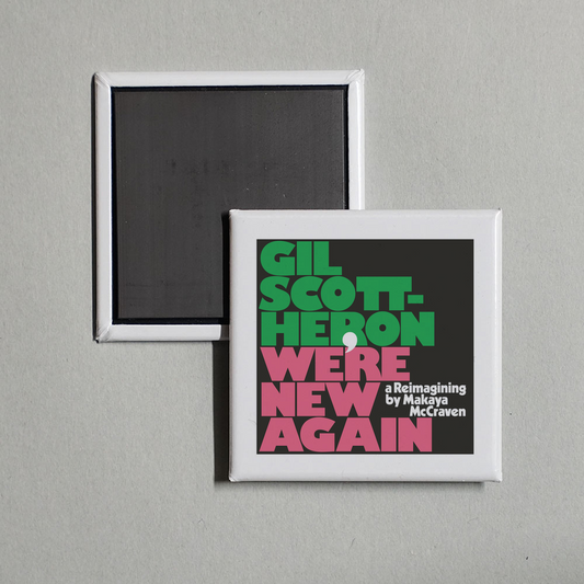 Gil Scott-Heron - We're New Again - A Reimagining by Makaya McCraven Album Cover Fridge Magnet