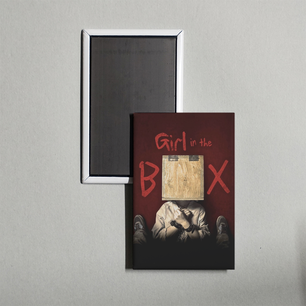 Girl in the Box Mini Movie Fridge Magnet