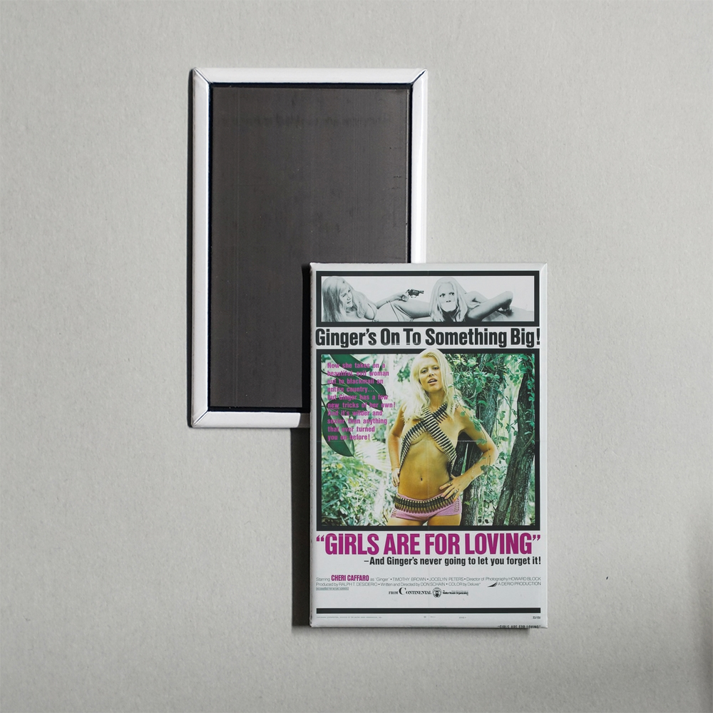 Girls Are for Loving Mini Movie Fridge Magnet
