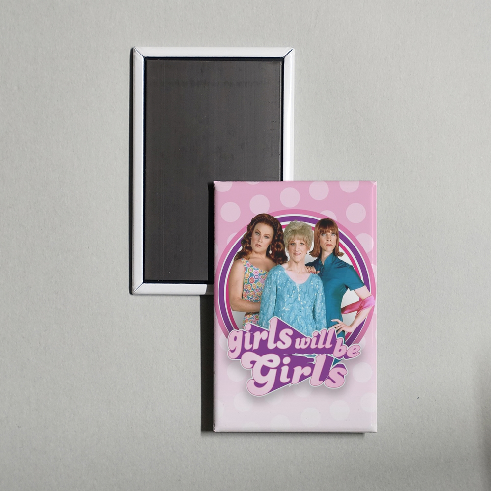 Girls Will Be Girls Mini Movie Fridge Magnet