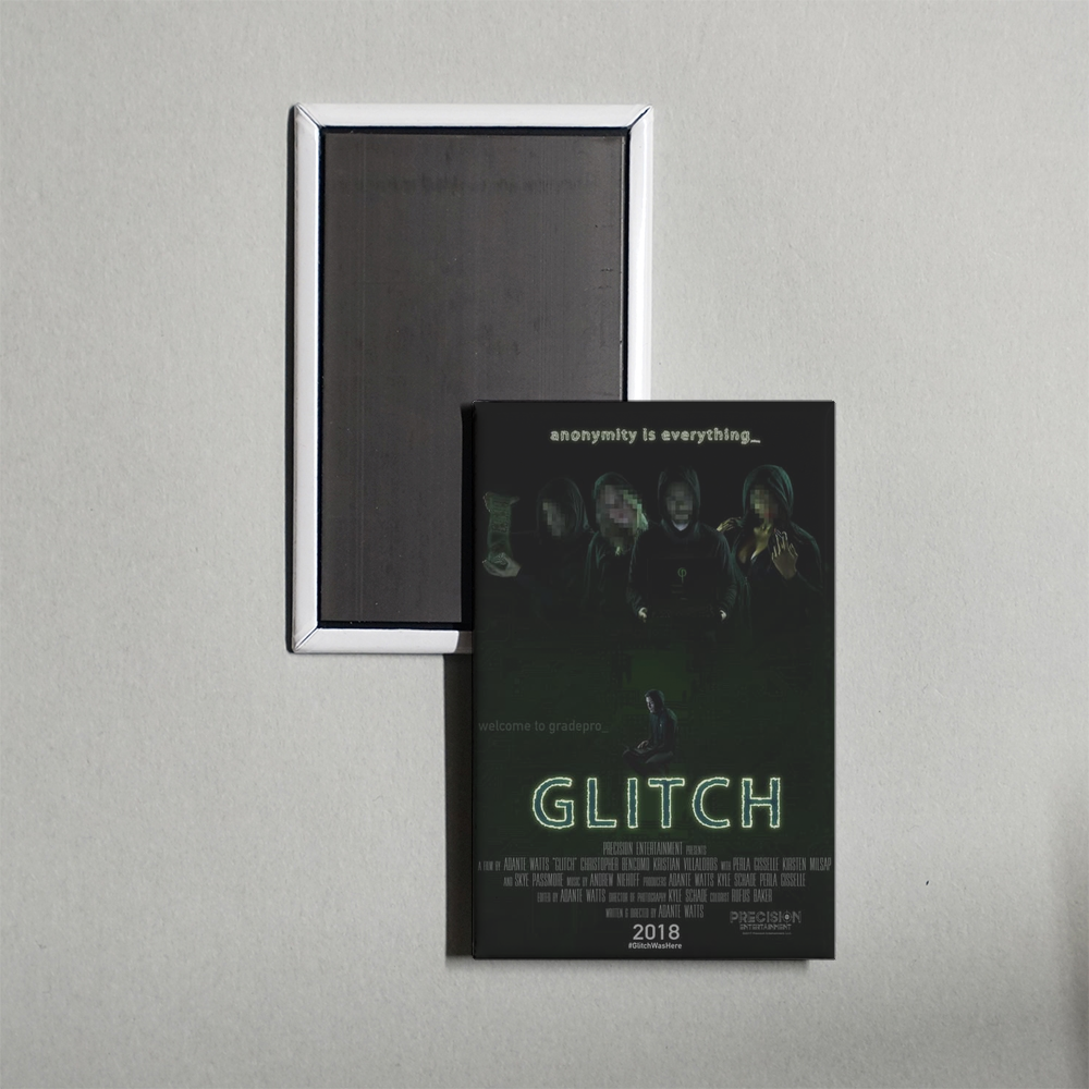 Glitch Mini Movie Fridge Magnet
