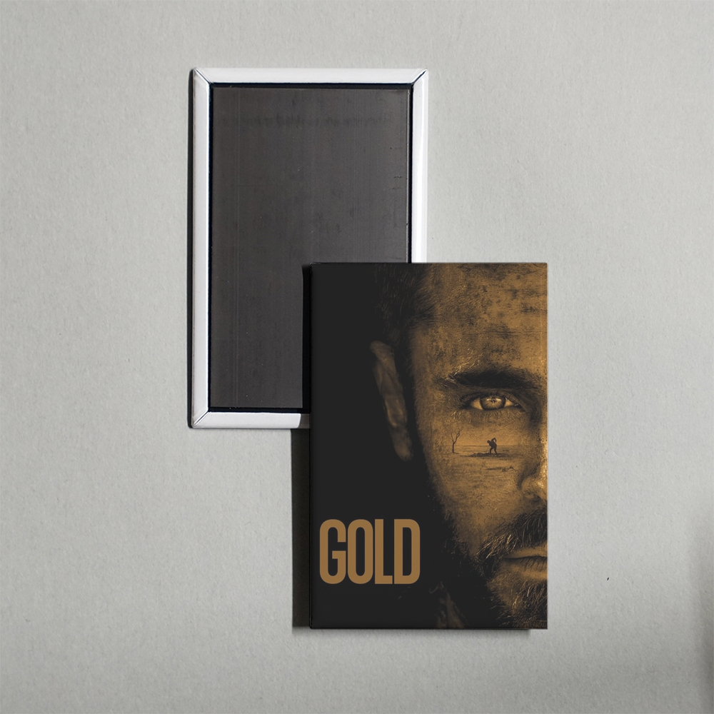 Gold Mini Movie Fridge Magnet