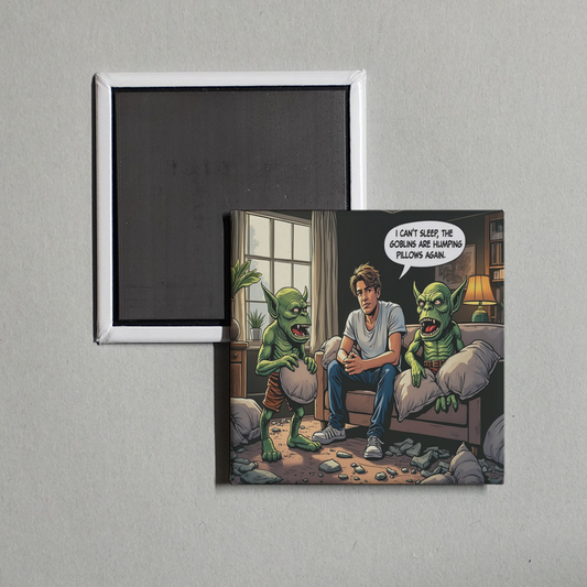 Goober Beatz - I Can't Sleep The Goblins Are Humping The Pillows Again (Music Box Banjo Metal) Album Cover Fridge Magnet