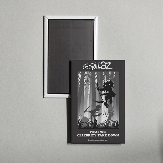 Gorillaz  Phase One Celebrity Take Down Mini Movie Fridge Magnet