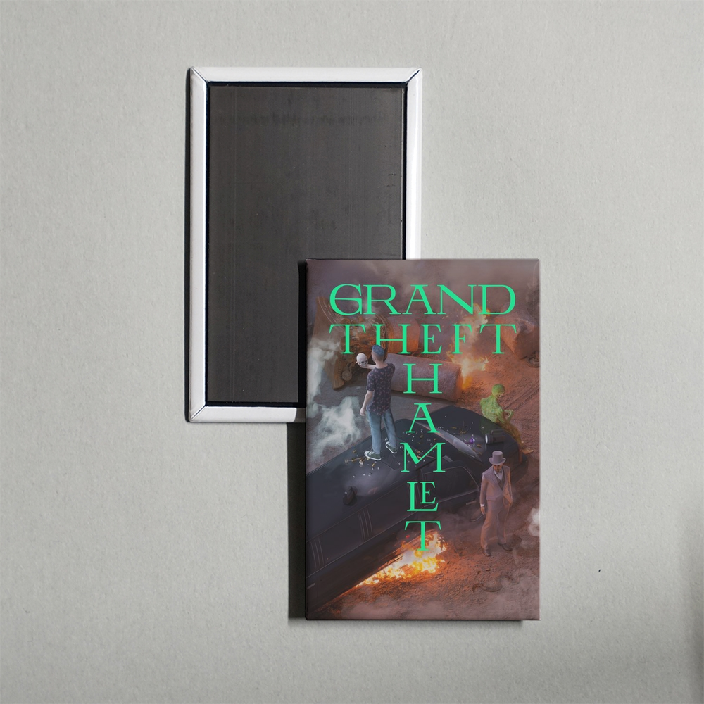 Grand Theft Hamlet Mini Movie Fridge Magnet