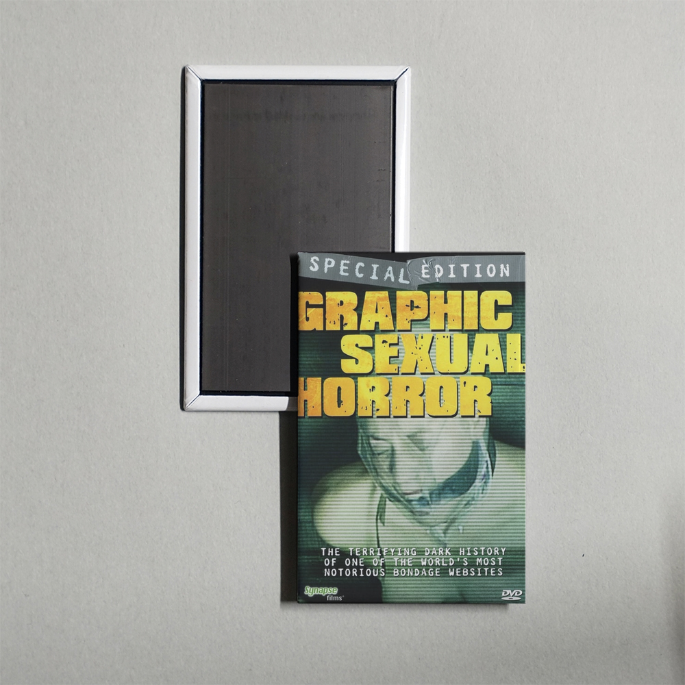Graphic Sexual Horror Mini Movie Fridge Magnet