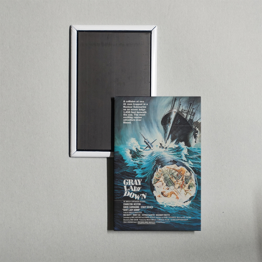 Gray Lady Down Mini Movie Fridge Magnet