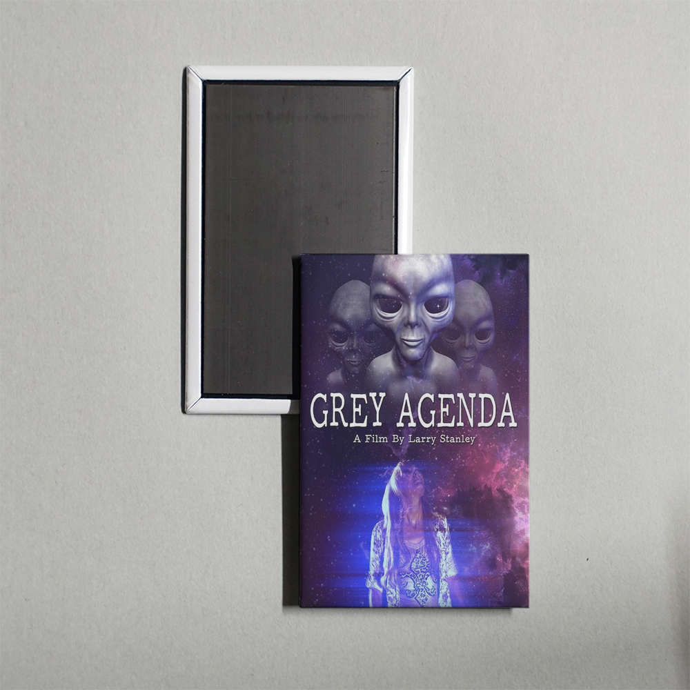 Grey Agenda Mini Movie Fridge Magnet