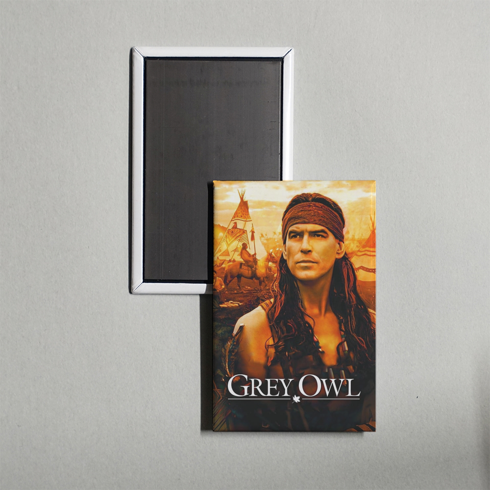Grey Owl Mini Movie Fridge Magnet