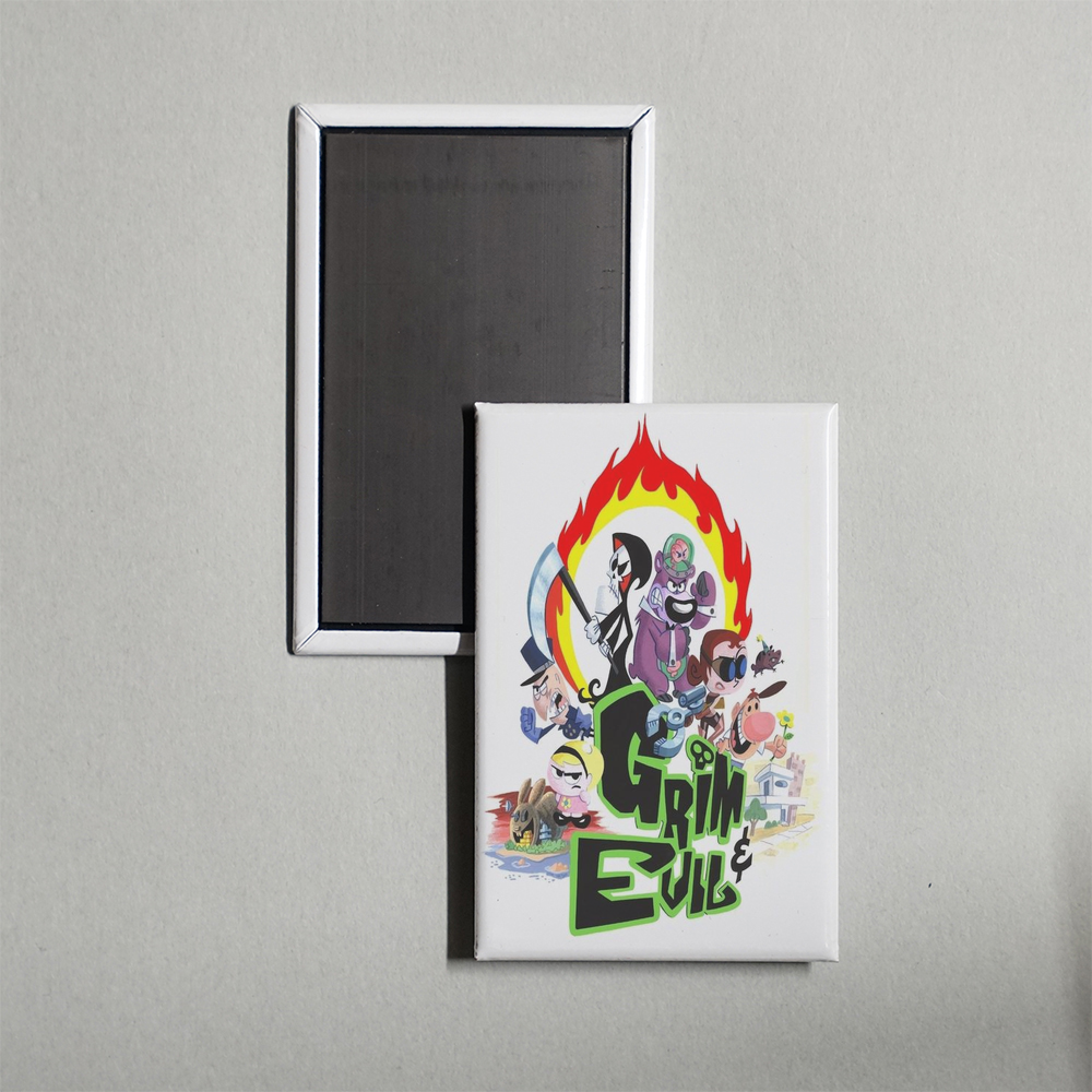 Grim & Evil TV Show Fridge Magnet