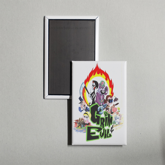 Grim & Evil TV Show Fridge Magnet