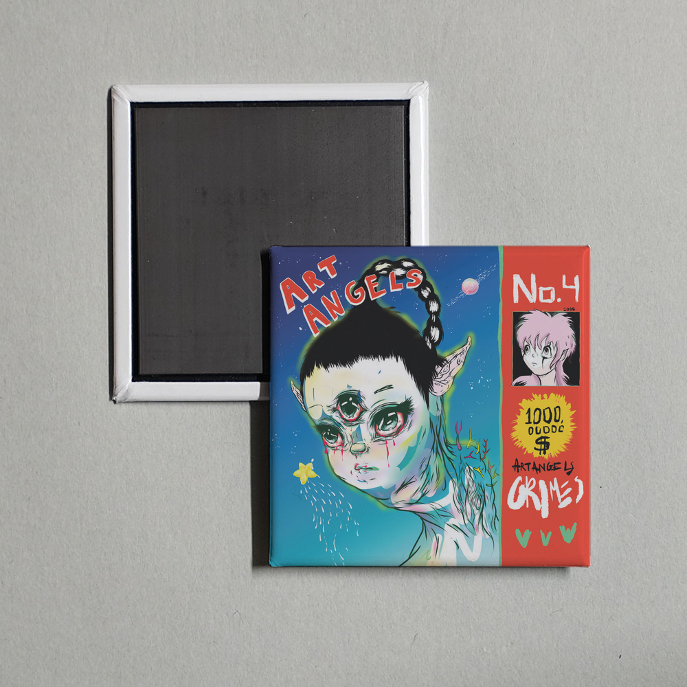 Grimes - Art Angels Album Cover Fridge Magnet