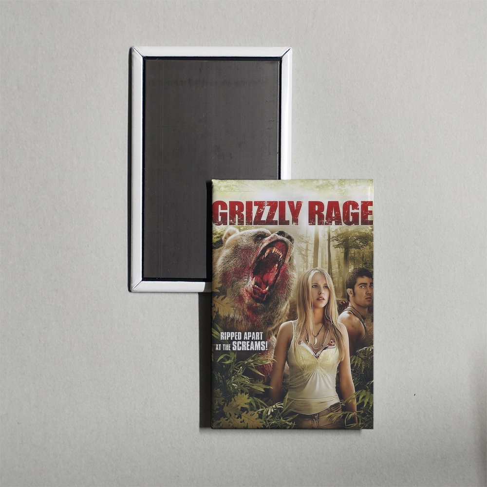Grizzly Rage Mini Movie Fridge Magnet