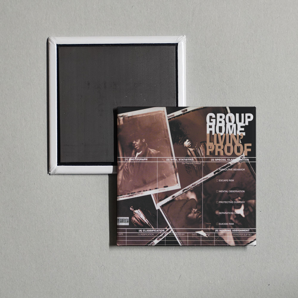 Group Home - Livin' Proof Album Cover Fridge Magnet