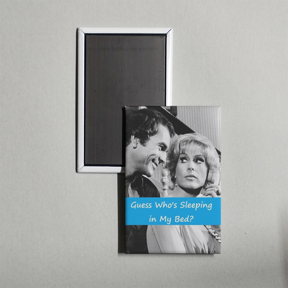 Guess Who's Sleeping in My Bed Mini Movie Fridge Magnet