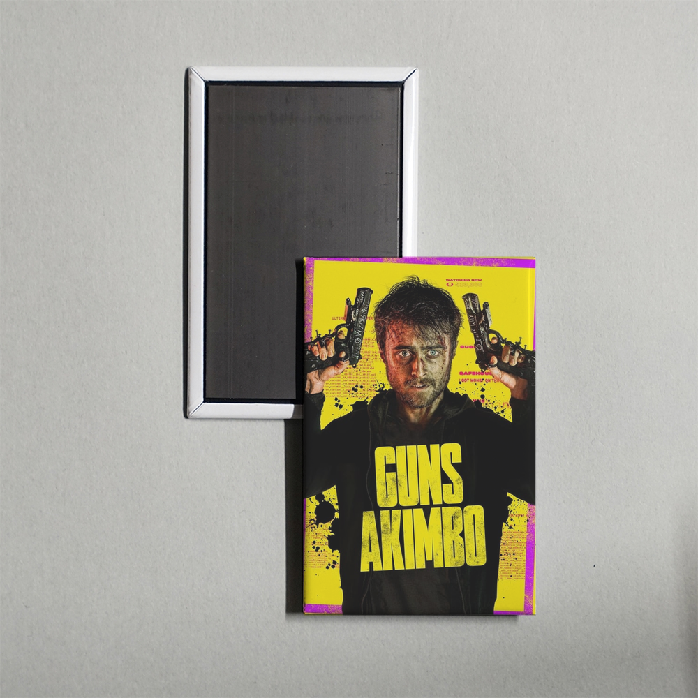 Guns Akimbo Mini Movie Fridge Magnet