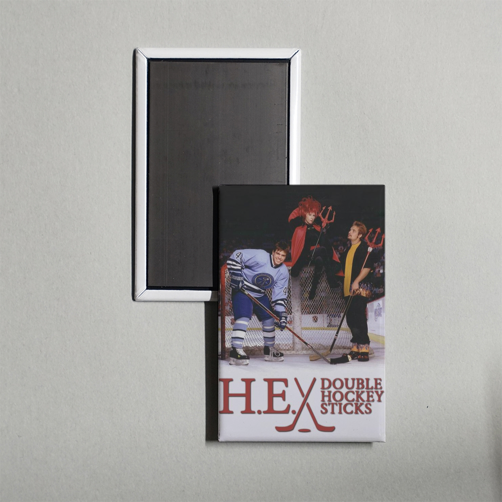 H.E. Double Hockey Sticks Mini Movie Fridge Magnet