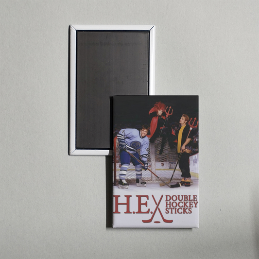 H.E. Double Hockey Sticks Mini Movie Fridge Magnet