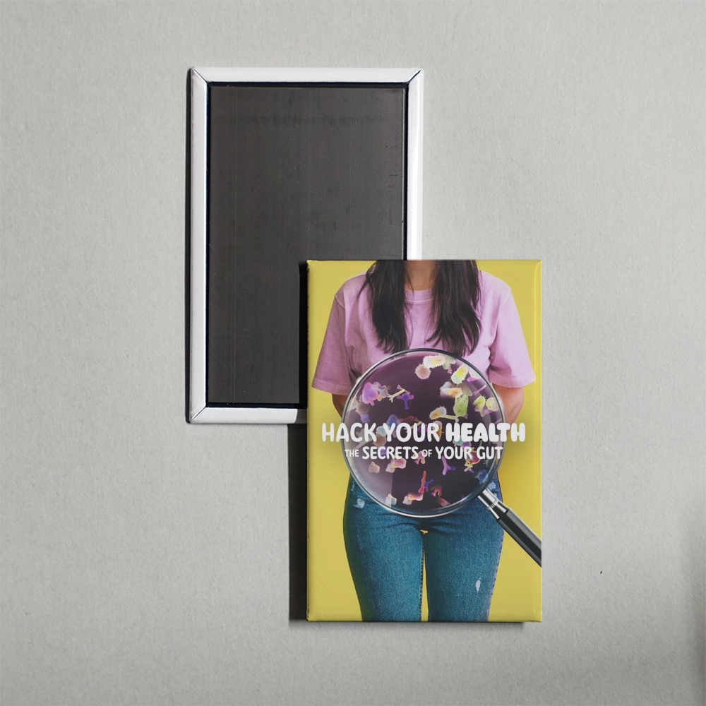 Hack Your Health The Secrets of Your Gut Mini Movie Fridge Magnet