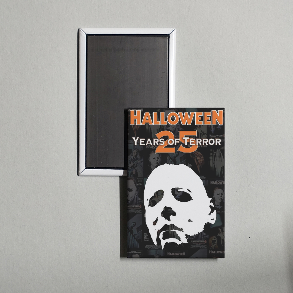 Halloween 25 Years of Terror Mini Movie Fridge Magnet