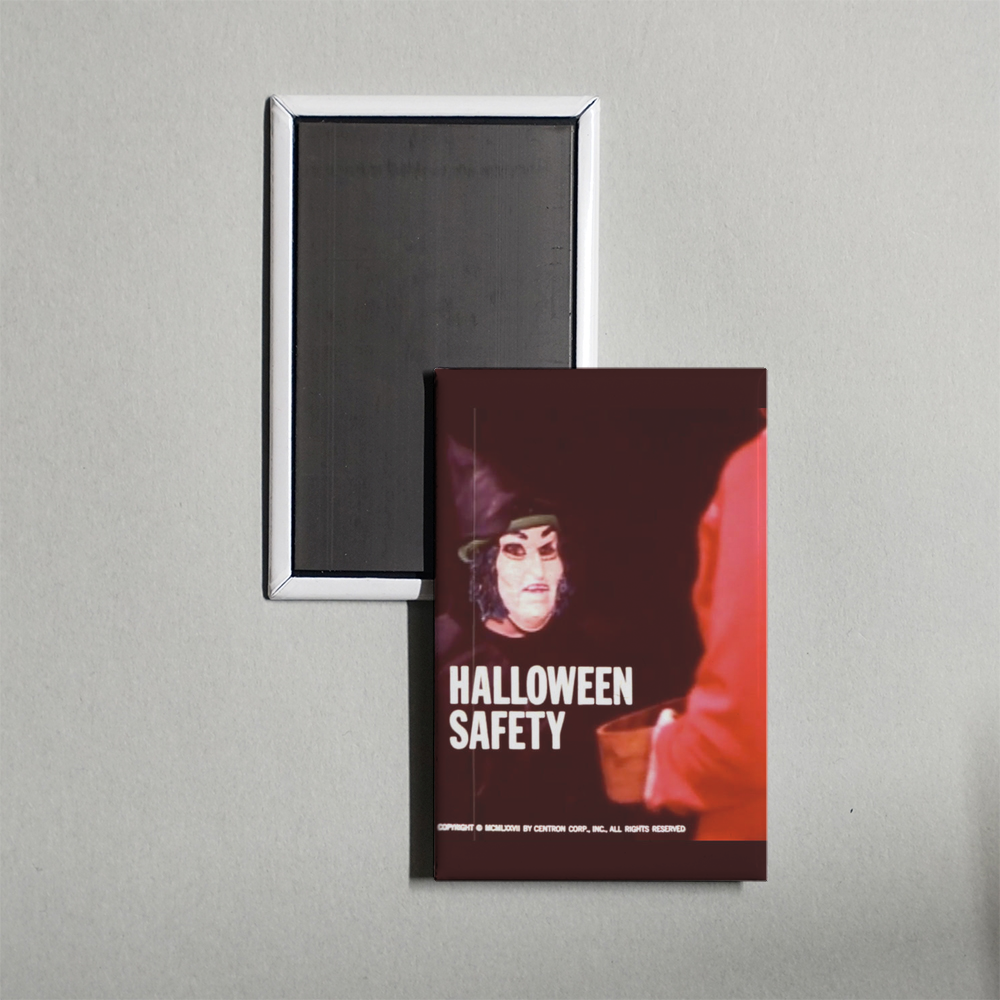 Halloween Safety Mini Movie Fridge Magnet