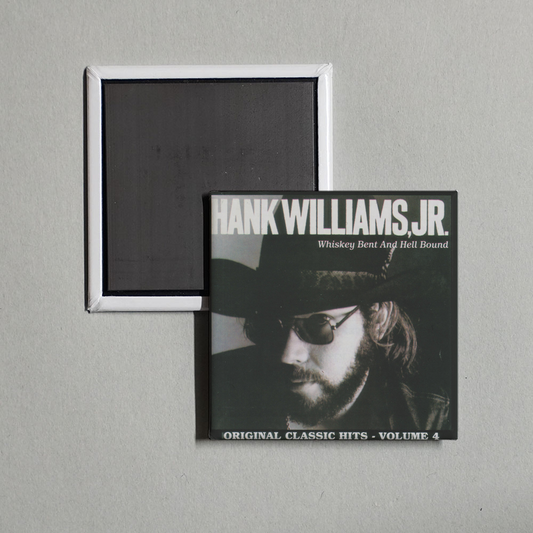 Hank Williams, Jr. - Whiskey Bent And Hell Bound Album Cover Fridge Magnet