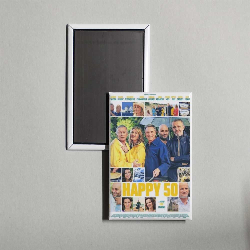 Happy 50 Mini Movie Fridge Magnet