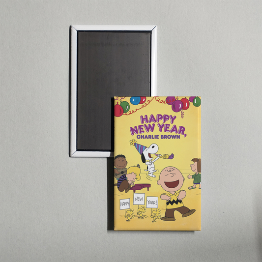 Happy New Year, Charlie Brown Mini Movie Fridge Magnet