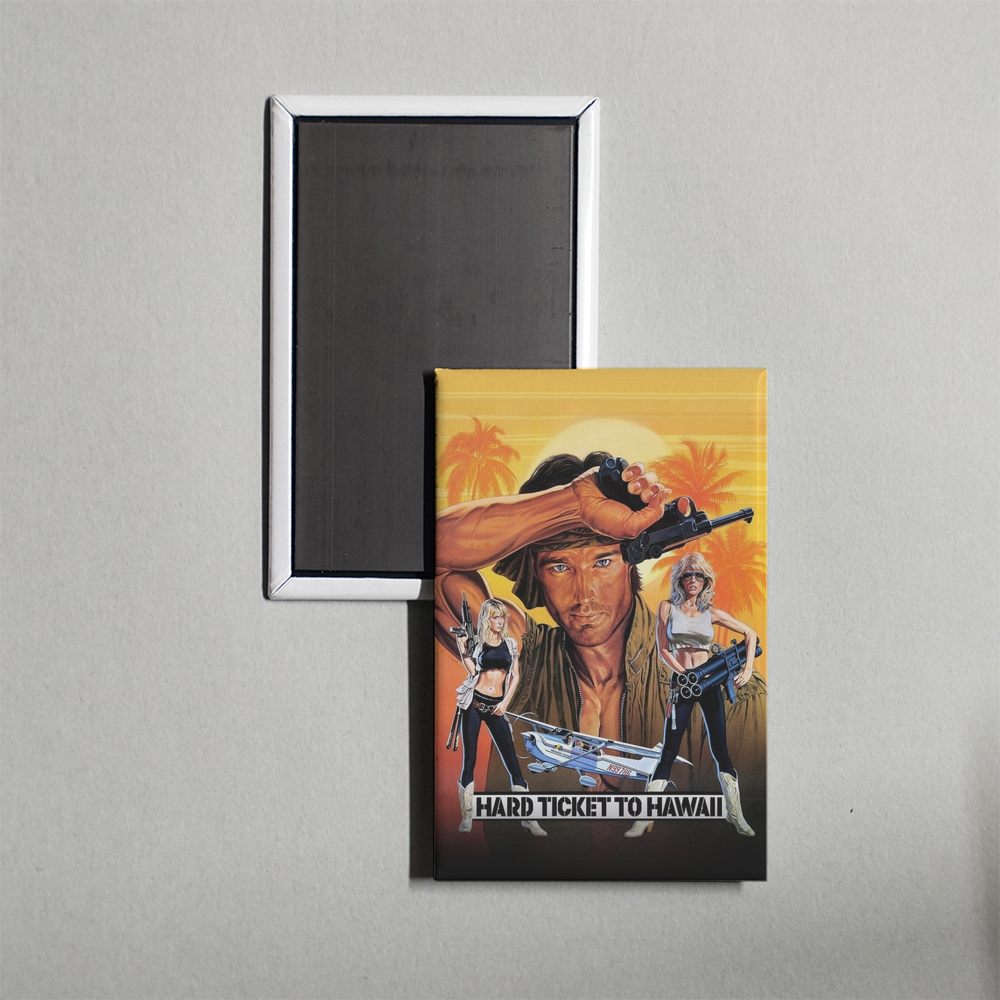 Hard Ticket to Hawaii Mini Movie Fridge Magnet