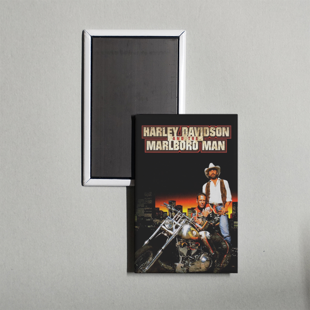 Harley Davidson and the Marlboro Man Mini Movie Fridge Magnet