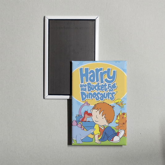 Harry and His Bucket Full of Dinosaurs TV Show Fridge Magnet