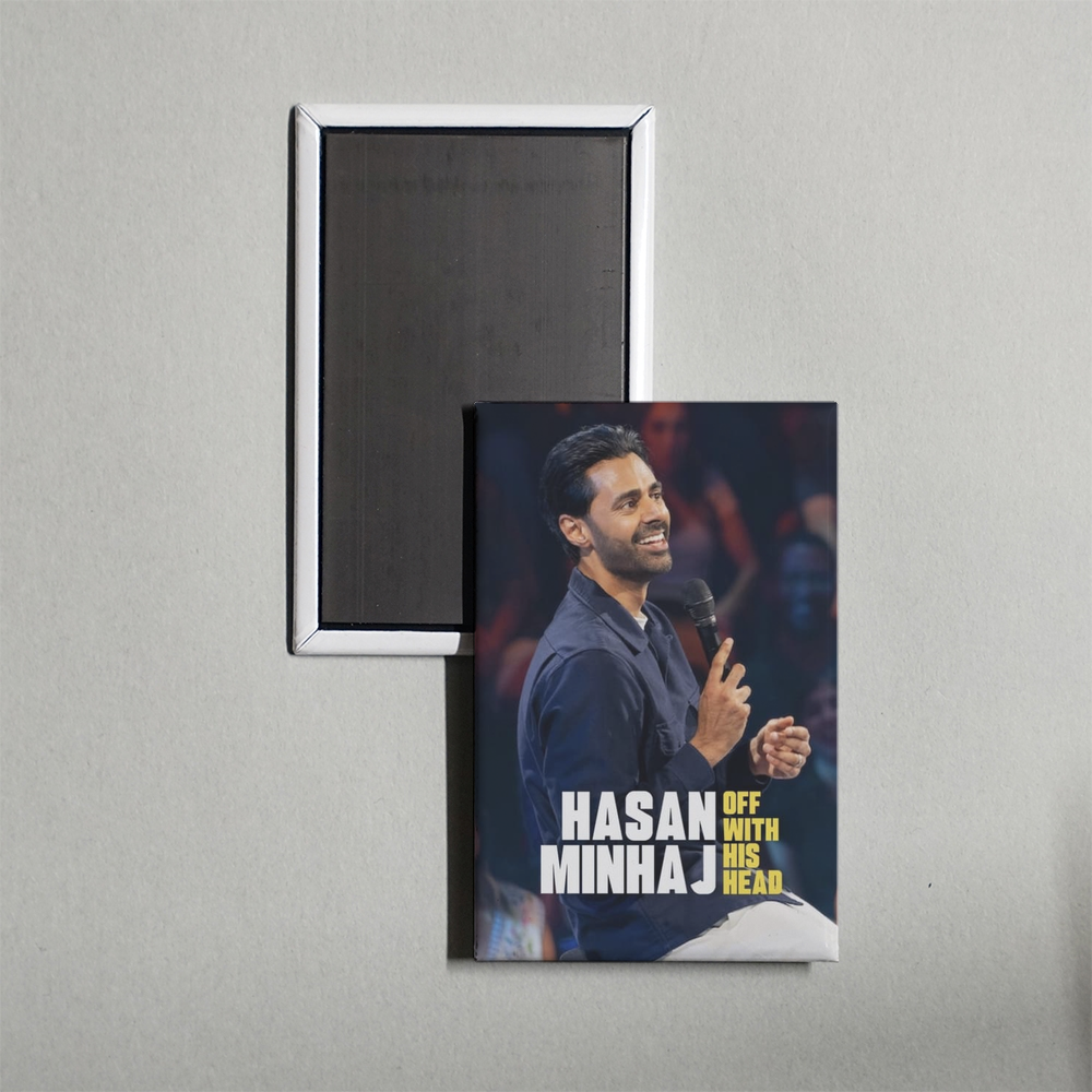 Hasan Minhaj Off with His Head Mini Movie Fridge Magnet