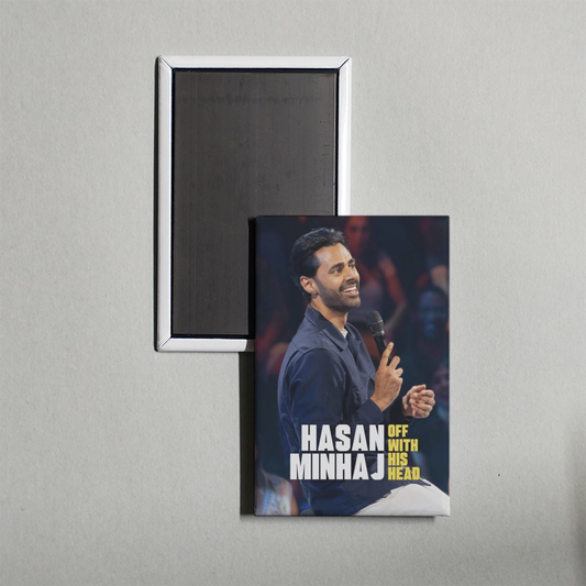 Hasan Minhaj Off with His Head Mini Movie Fridge Magnet