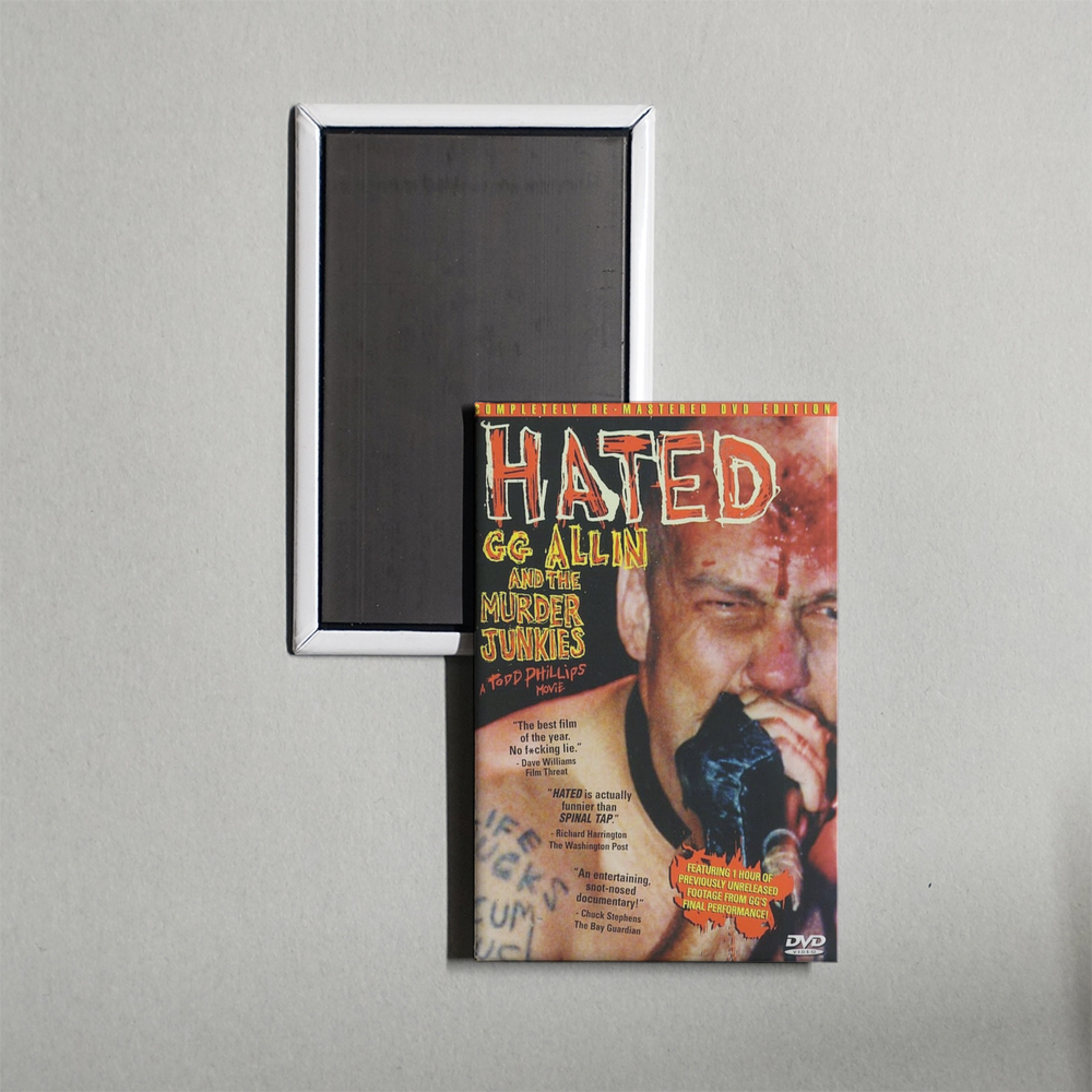 Hated GG Allin and The Murder Junkies Mini Movie Fridge Magnet