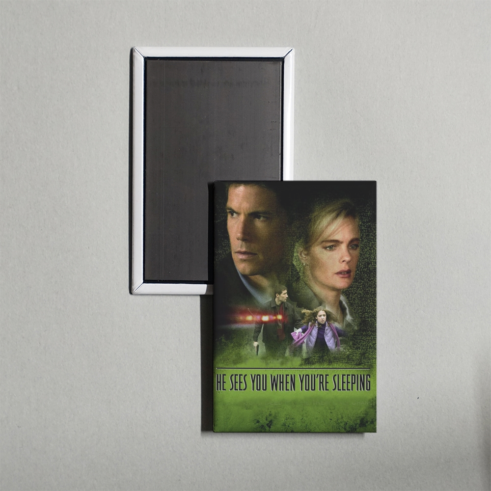 He Sees You When You're Sleeping Mini Movie Fridge Magnet